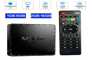 MX10 Mini Android 100 TV Box 2 Go 16 Go Smart Media Player Allwinner H313 Quad Core 24G WiFi 4K Home Movie 1G 8G TVBOX1525008