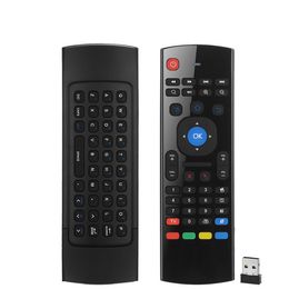 MX3 2.4G Controlador de teclado inalámbrico Control remoto Air Mouse para Smart Android 7.1 TV Box x96 mini s905w tx3 tvbox