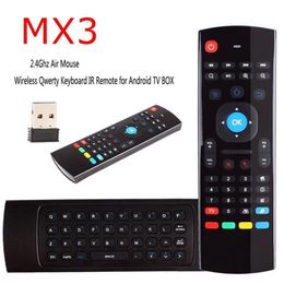 MX3 Air Mouse Voice Backlight Control remoto 2.4G RF Teclado inalámbrico para Android TV Box X96 X4 H96