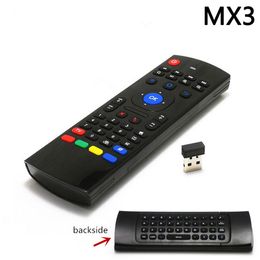 MX3 Air Mouse X8 télécommande intelligente universelle 2.4G RF clavier sans fil pour Android tv box H96 Max X96 mini