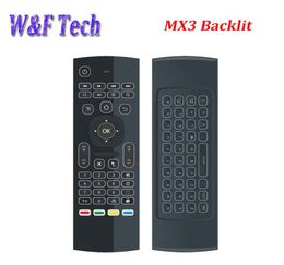 Clavier sans fil MX3 Backlight With IR Learning 24G Wireless Remote Control Fly Air Mouse Backlit pour MXQ Pro T95M X96 Android T5582561