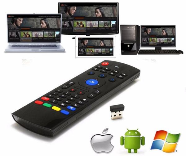 MX3 – contrôleur vocal Air Fly Mouse, clavier intelligent sans fil 24GHz, télécommande avec lumière noire et micro, pour Android TV Box9507787