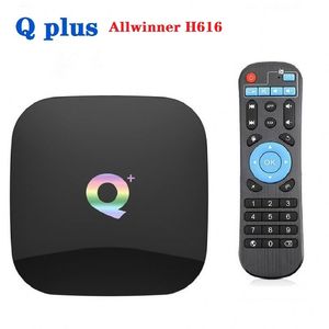 Q Plus Allwinner H6 Android 10.0 TV Box 4GB 32GB Ondersteuning 2.4G Wifi PK T95 H96 TX6 set-top box mediaspeler