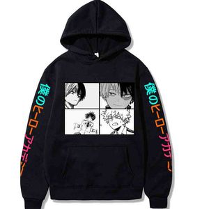 My Hero Academia Anime Grappige Hoodie Boku No Hero Academia Sweatshirt Manga Todoroki Bakugou Pullover Tops H1227