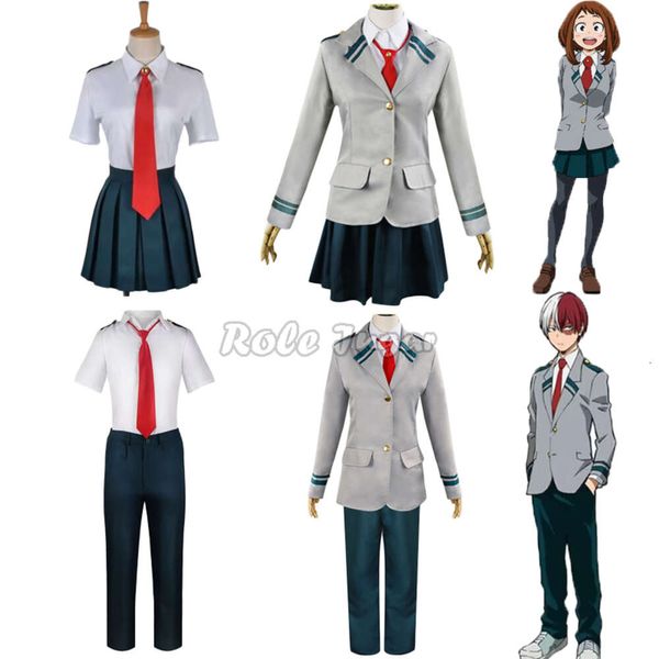 Costume de Cosplay My Hero Academia pour hommes et femmes, Midoriya Izuku Bakugou Katsuki Ochaco Uraraka, ensembles d'uniformes scolaires, Costumes Anime