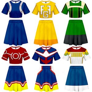 Mijn Hero Academia Cosplay Kostuum Todoroki Shouto/bakugou Katsuki/midoriya Izuku Vrouwen Tops + rok Sets College Uniformen C45K174