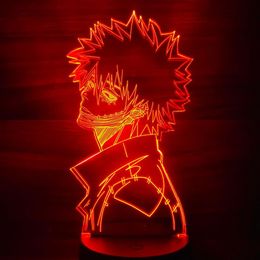 Mon héros universitaire dabi figures 3d anime lampe de nuit modèle toys boku no héros académi dabi collection de figurine LED jouet272y