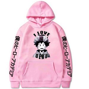 My Hero Academia Deku Hoodie Mannelijke Losse Lange Mouwen Anime Sweatshirt Heren Hoodies Y211122