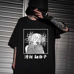 My Hero Academia Himiko Toga Grappige Grafische T-shirt Mode Anime Dames T-shirt X0628