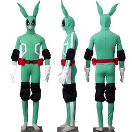 My Hero Academia Izuku Midoriya Combinaisons Costume Cosplay Boku No Hero Academia Body Vert Costume Masque Complet Adulte Kids2441