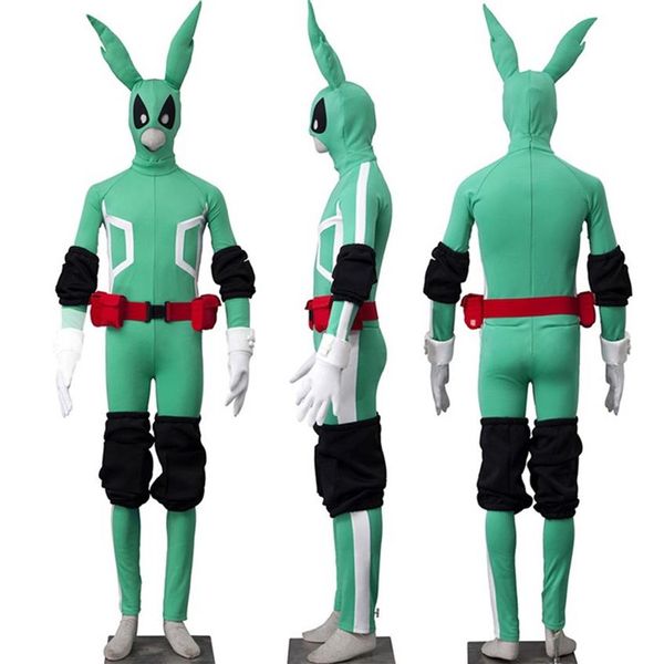 My Hero Academia Izuku Midoriya Combinaisons Costume Cosplay Boku No Hero Academia Body Vert Costume Masque Complet Adulte Kids281u