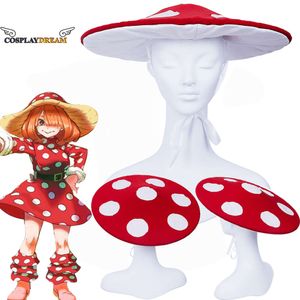 My Hero Academia Kinoko Komori Costume de Cosplay Kinoko Komori Chapeau de Champignon Rouge Chapeau de Crapaud Chapeau de fête drôle pour Halloween Noël