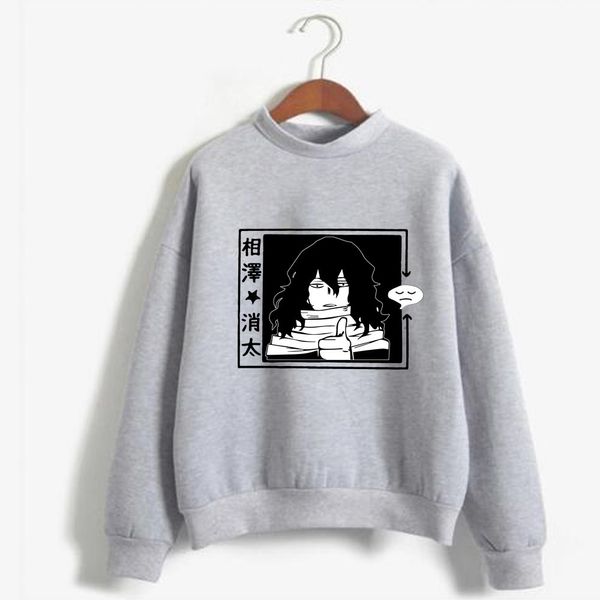 My Hero Academia Shoto Aizawa Sweat à capuche Anime à manches longues Casual Sweat-shirt Lâche Pulls Tops Y0319