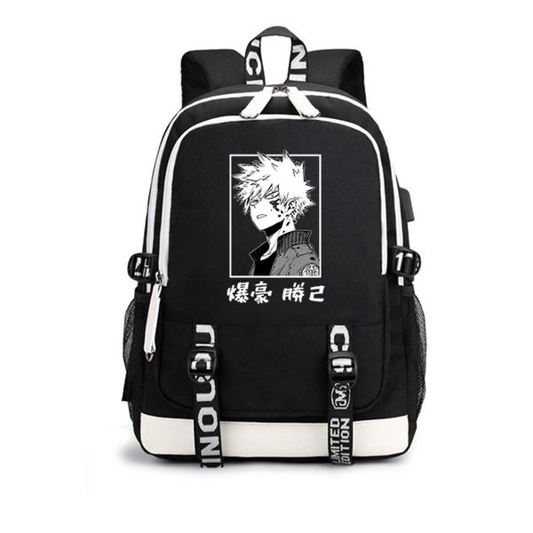 My Heroes Academy – sac à dos Usb pour l'extérieur, explose avec un luxe dépassant mon sac d'extérieur de grande capacité pour étudiant, cadeaux pour garçons et filles