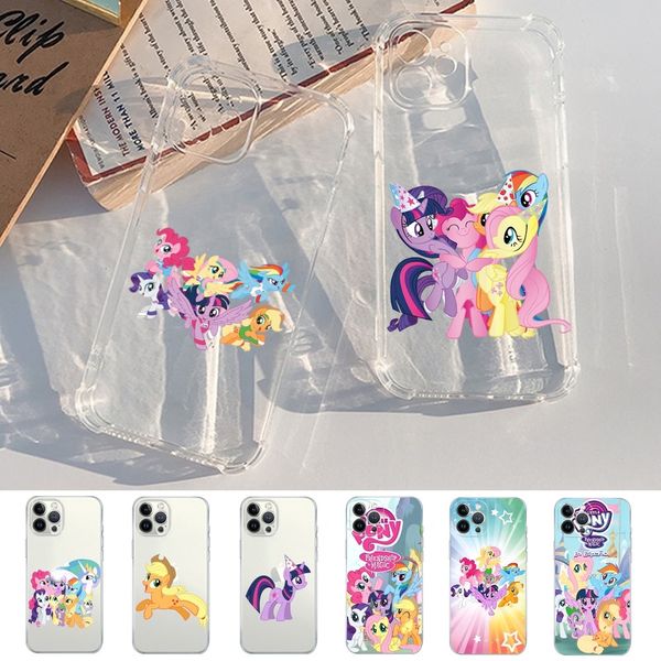 Mon étui de téléphone P-Ponys L-Little pour iPhone 14 13 12 11 Pro Max Mini XS XR 6 7 8 plus SE 2020 CASE transparent