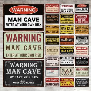 My Rules Caution Metal Tin Sign Vintage Warning Plate Funny Painting Man Cave Metal Sign for Bar Club Game Room Wall Decor personnalisé Tin Signs Taille 30X20CM w01