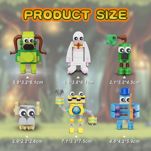 Mes monstres chantants Wubbox Supernatural Monsters Suit With Paper Manual and Box 242 Pieces Building Blocs Toys for Kids Gift