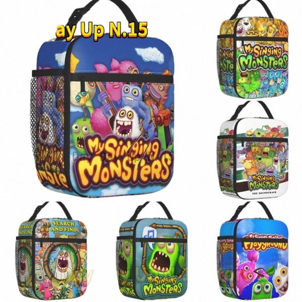 My Singing Msters Personnages Sac à lunch isolé Leakproof Carto Anime Game Cooler Thermique Lunch Tote Enfants École Enfants M7SW #