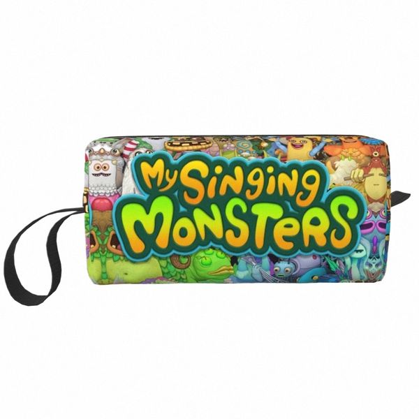 My Singing Msters – sac à cosmétiques de voyage pour femmes, jeu vidéo d'aventure, organisateur de maquillage et de toilette, Kit de rangement de beauté pour dames, 615S #