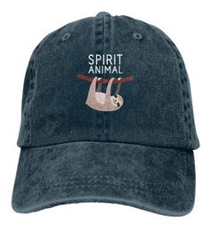 Mon esprit Animal est un paresseux adultes casquette en Denim chapeau mode paresseux casquettes de Baseball nouveau Style graphique Denim Sport Hats4904828