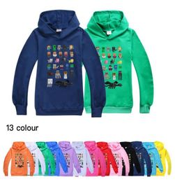 My World Minecraft Big Big Boys and Girls Trend Casual Sports Sweater Sweater Long Maneve Children039s Sable de sudadera 100170cm50207777777