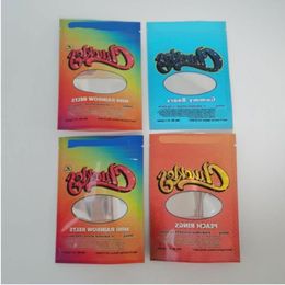 mylar-zakken 420 Chuckles doordrenkt 50 mg perzikringen Touw exotisch 710 pakketzak Suolx