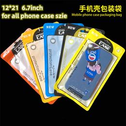 Mylar Foil Zip Lock Bag Hang Hang Hang Hang Herbruikbare traan Notch Food Storage Verpakkingen Zakken voor iPhone Samsung Huawei -pakket