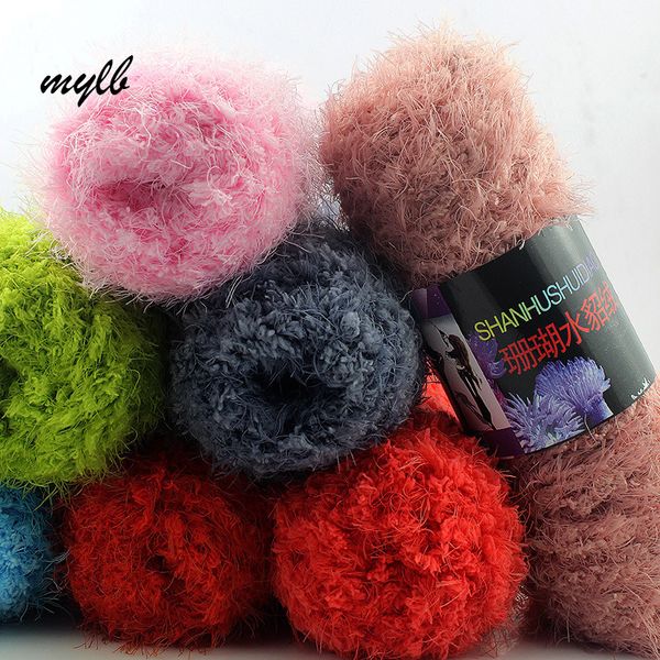 MYLB 1PC = 100g Super doux lisse et épais acrylique double tricotage en laine de laine colorée