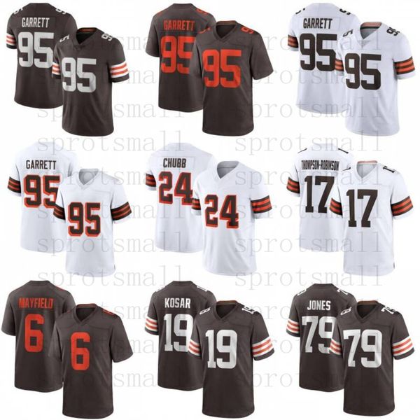 Myles Garrett Jersey de fútbol personalizado Nick Chubb Deshaun Watson Amari Cooper Owusu-Koramoah Denzel Ward Donovan Peoples-Jones Cedric Tillman Jarvis Landry Kosar