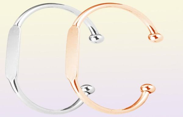 MyLongingCharm 30pcslot Blank Bracles bracelets de cuivre gravables Bracelets en or Rosegold T0692 Q07204192736