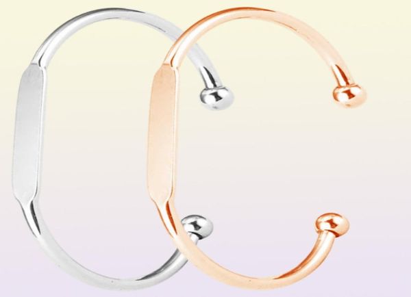 MyLongingCharm 30pcslot brazalete en blanco brazalete grabable de cobre pulseras de oro Rosegold T0692 Q07205843776