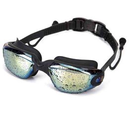 Bijziendheid Swimming Goggles Oor Plug Anti Mist Optische Mannen Dames Professionele Recept Zwemmen Zwembad Eyewear Natacion Diving Bril G220422