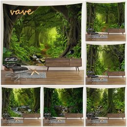 Mysterieuze Fantasy Forest Tapestry Boom Jungle Muur Opknoping Boho Doek Stof Grote Esthetische Dorm Slaapkamer Home Decor 240111