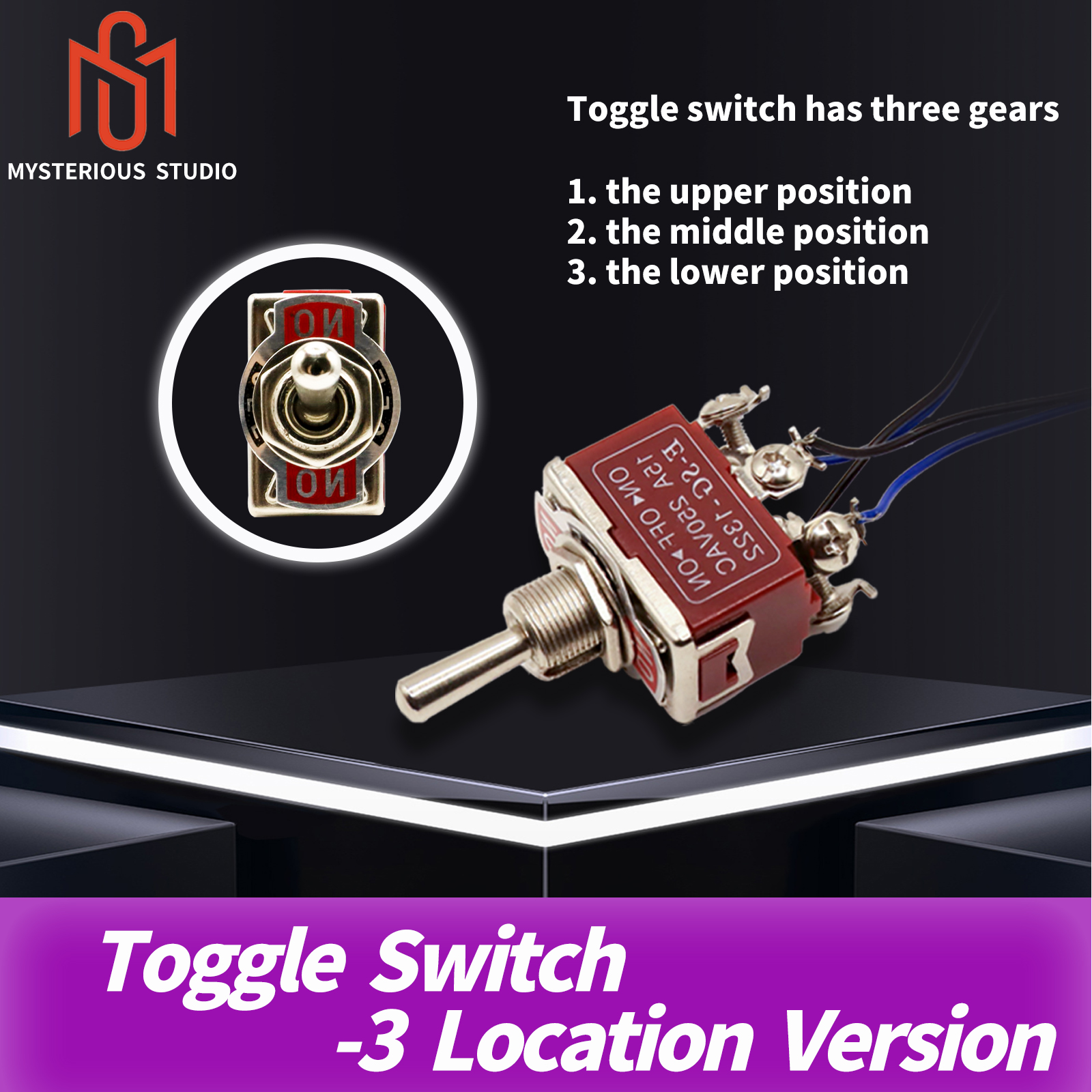 Mysterious Studio Escape Room Props Game Mechanism Props Electronic Toggle switch 3 position version