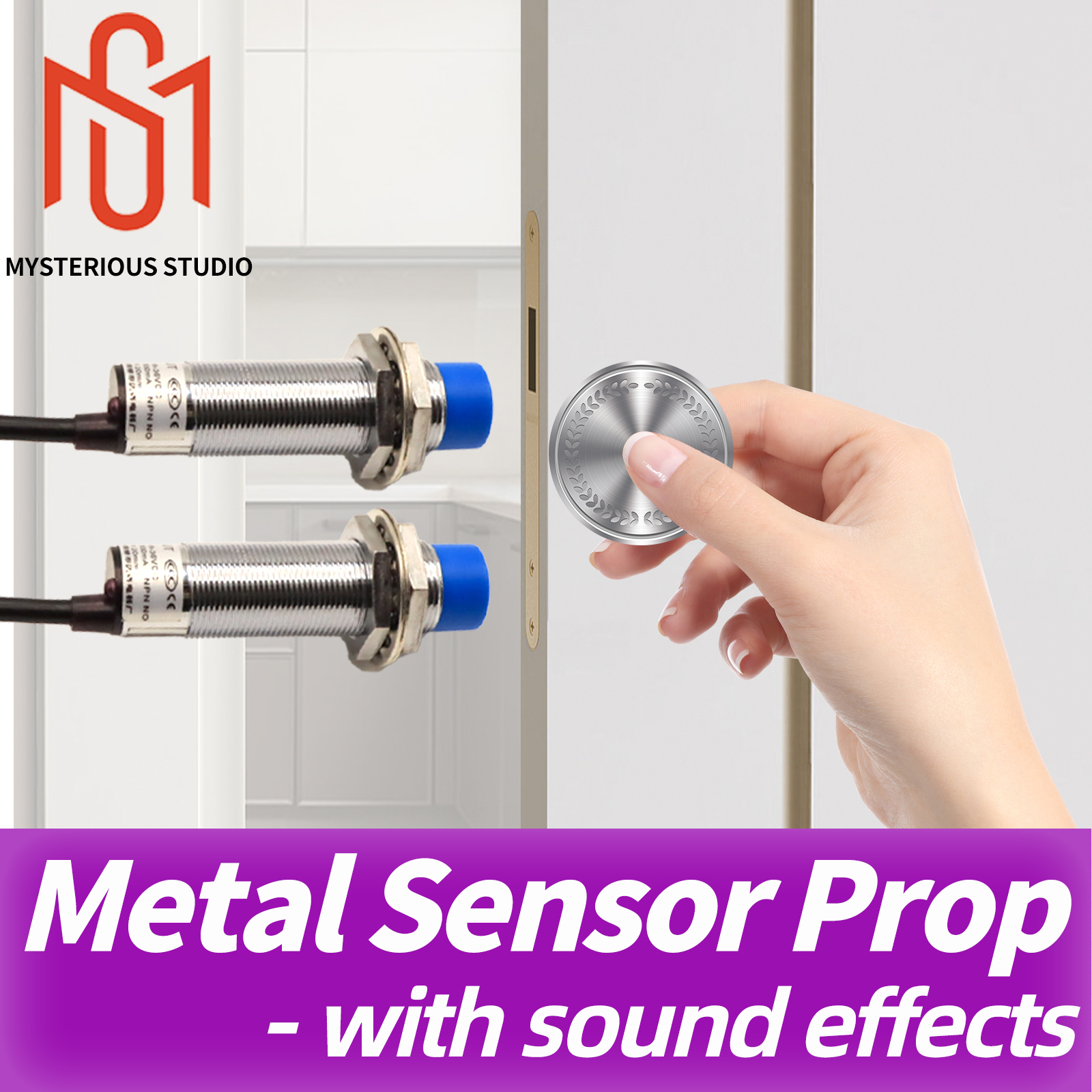 Mysterieuze Studio Escape Room Props Metalen sensor zonder direct contact Plaats metalen voorwerpen dicht bij metalen sensoren om te ontgrendelen