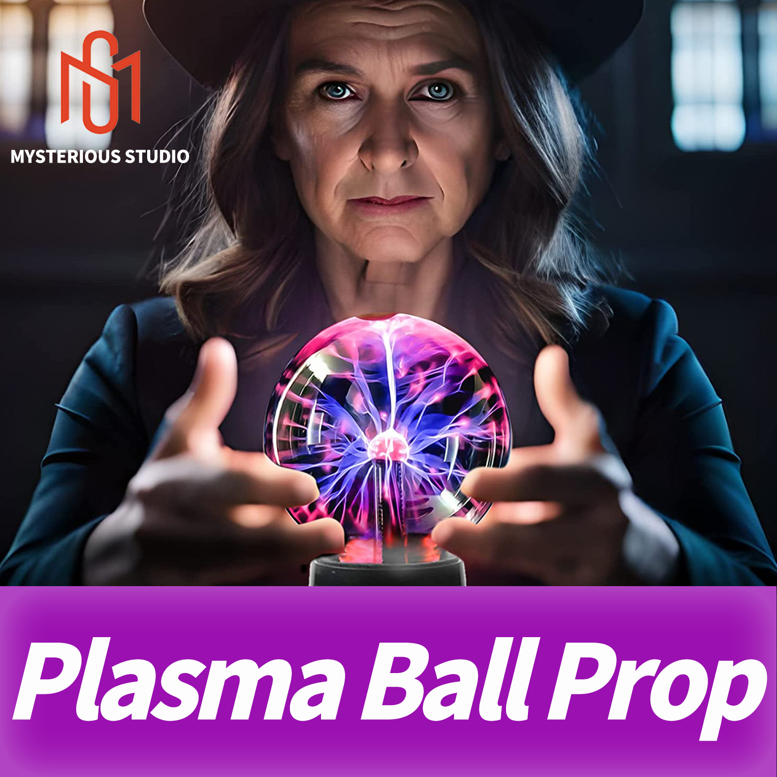 Mystisk studio hemlig rums flyktspel mekanism rekvisita elektronisk pussel plasma boll statisk lysande beröring