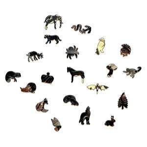 Mystérieux puzzle en bois peint noir chat drôle jouet animal puzzles wood jeu smart jeu rond puzz puzzle de puzzle Meilleur cadeau pour gamin