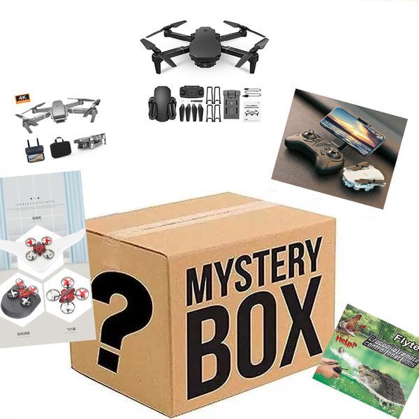 Caja misteriosa, dron con cámara 4K para adultos y niños, drones, cabeza de cocodrilo con control remoto, divertidos juguetes eléctricos de broma, RC 3 en un avión, regalos de cumpleaños para niños de Navidad para niños