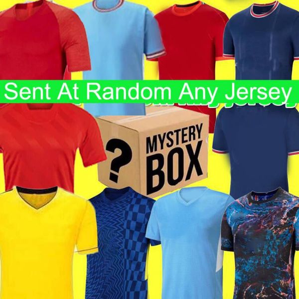 MYSTERY BOX Any Season Thai Quality Soccer Jerseys hommes femmes enfants jersey maillots de football vierges ou joueur comme vente discount tout neuf avec des étiquettes