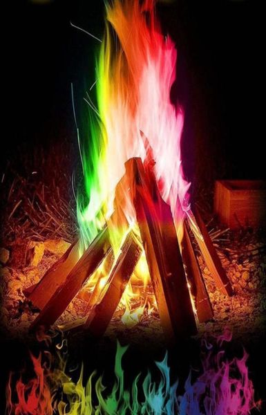 Trucos de magia de fuego místico llamas coloreadas bolsas de hoguera chimenea de chimenea patio juguete magia profesional ilusión pyrotech7958084