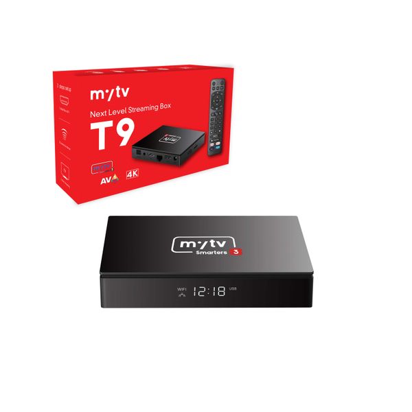 Mytv smarters3 T9 décodeur 4G + 32G S905W2/2T2R 2.4 + 5G WIFI/BT5.0/AV1/Widevine L1 Android 11 essai gratuit