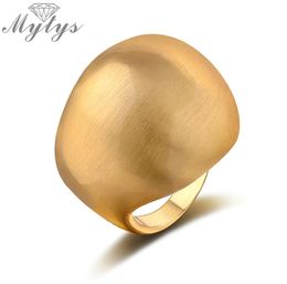 Mytys nieuwe grote dikke ring mode sieraden balvorm gele ring voor vrouwen r8693563232
