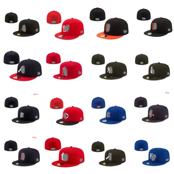 MyVipshop Todos los equipos de béisbol equipado Caps al por mayor de deportes al por mayor Sombreros de fútbol cerrados Fashion Summer Snapback Chapeau Bone