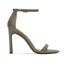 Myyshop-Sandalias clásicas de tacón alto para mujer, zapatos de piel de ante, fetiche, 10cm, TX009