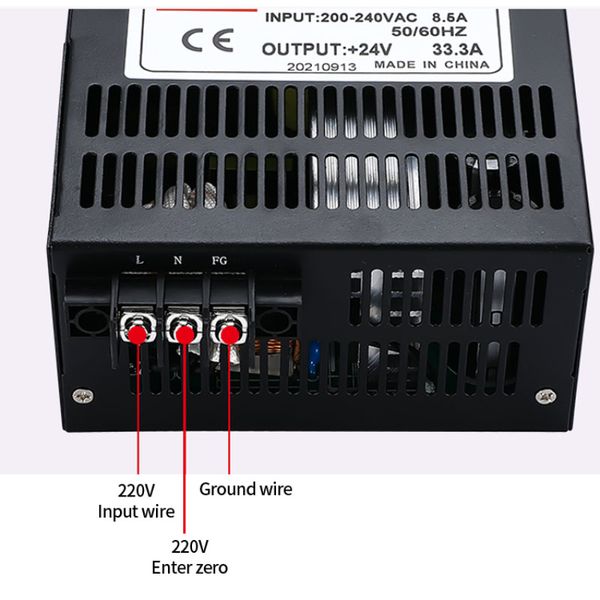 MZMW 1000W Alimentation de commutation SK-1000 0-12V 15 24V 36V 48V 60V 80V 110V 220V AC / DC 220VAC Tension réglable SMPS à haute puissance