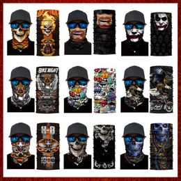 MZZ110 Motorfiets Face Mask Ghost Mask Biker Head Scarf Neck Masque Skull Halloween Face Shield Mascara Moto Riding Bandanas