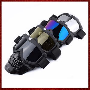 MZZ116 Balaclava Moto Biker Crâne Masque Cosplay Respirant Visage Bouclier Militaire Tactique Masque Équitation Motocross Casque Visage Masque Sk