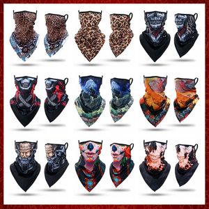 MZZ146 3D Skull Magic Motorcycle Bandana Moto Nek Gaiter Tube SCRANF MOTOCOCROSS BALACLAVA MOTORBIKE BIKER FICTING Hangende oor Balaclava