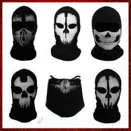 MZZ158 Ghost Balaclava Skull Mask Hoogwaardige fietsen Volledig gezicht Airsoft Game Cosplay Mask 4 Styles voor Motorcycle Outdoor Sports