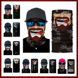 MZZ170 Protection UV foulard cou moto cyclisme fantôme crâne masque facial Ski cagoule bandeau visage bouclier Bandana